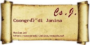 Csongrádi Janina névjegykártya